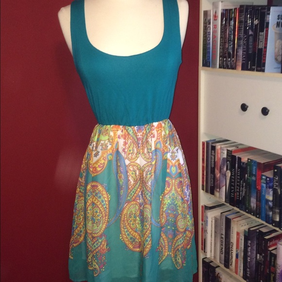 Turquoise bandanna sundress