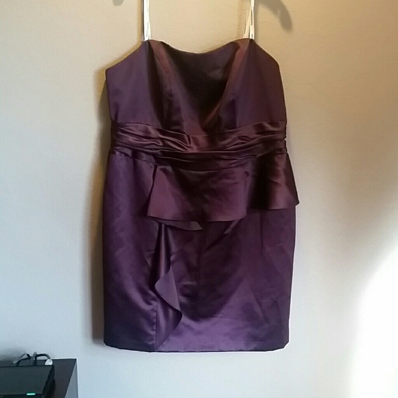 David's bridal peplum bridesmaid dress 18