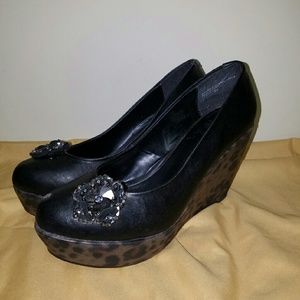 Yellow Box Wedge Heeled Pumps