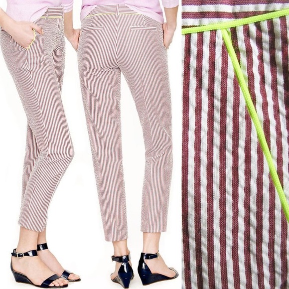 J.Crew Cafe capri seersucker petite - Picture 2 of 4