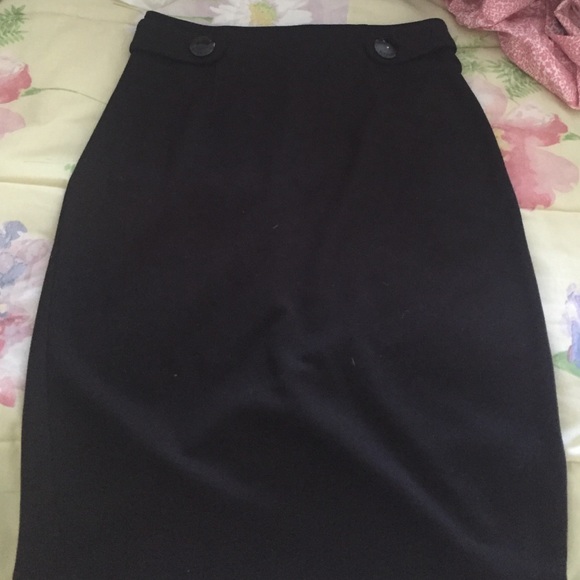 Black knee length skirt
