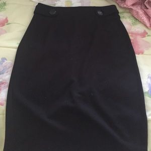 Black knee length skirt
