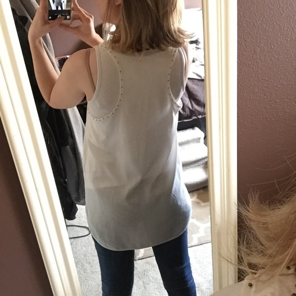 💢Donated💢 White racer back tank - Picture 2 of 4