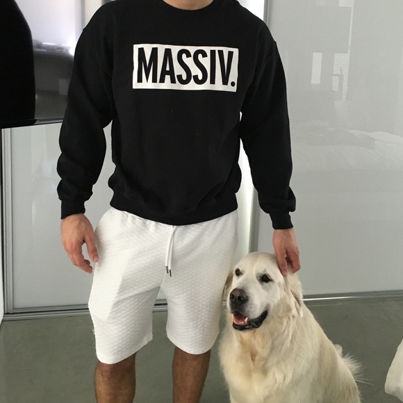 Mens MASSIV brand crew neck sweatshirt - Picture 3 of 3