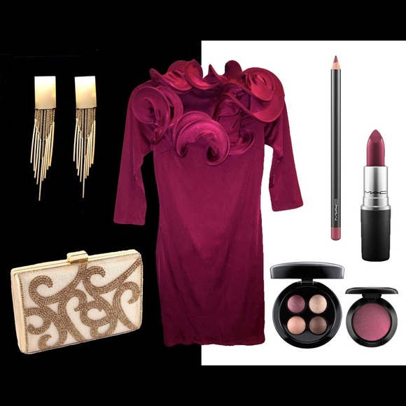Cranberry / Maroon Stretchy Dress