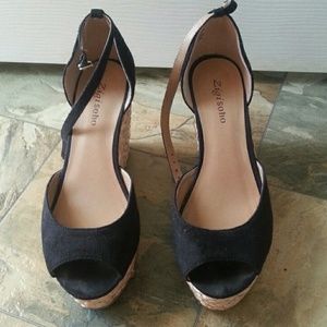 MUST GO! Make an offer! Peep toe wedge sandals