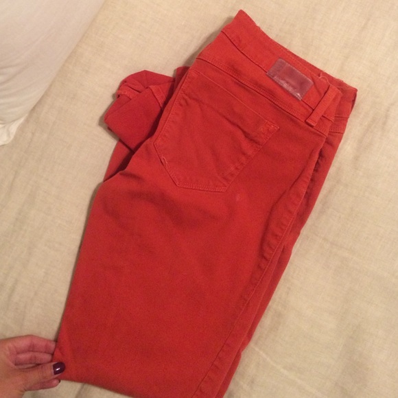Burnt orange jeans