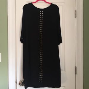 Black Jersey Knit Shift Dress