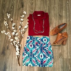 Lily White | patterned bodycon mini-skirt