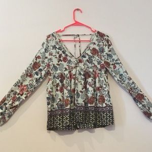 Floral Peasant Top