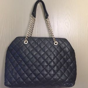 Banana Republic Synthetic Leather Black Bag