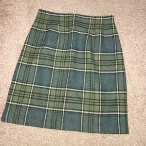 Vintage plaid wool skirt