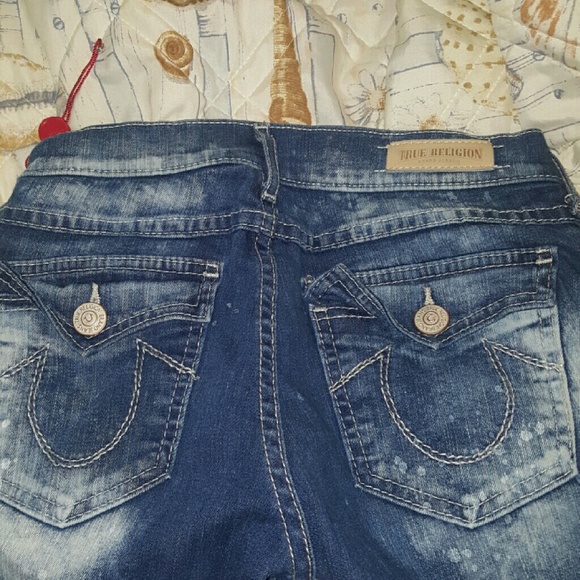 ⭕ Acid Wash Super Skinny True Religion Jeans ⭕ - Picture 3 of 3