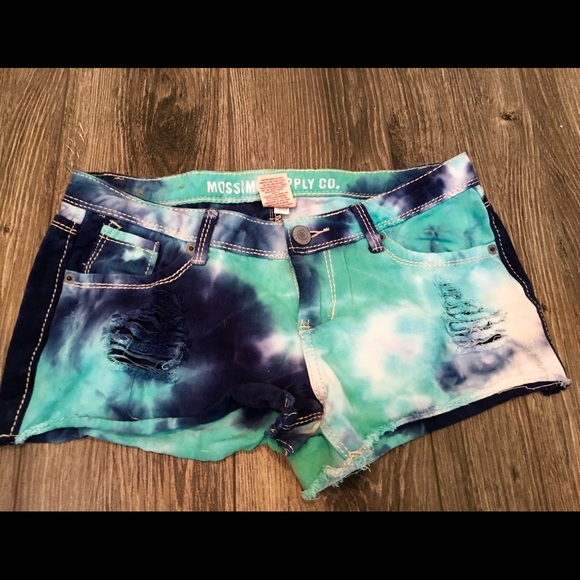 Mossimo | tie-dye destroyed denim short - Picture 2 of 4