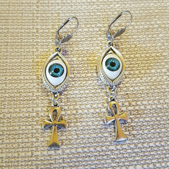 All seeing eye of Ra (Ankh) earrings- No offers!😀 - Picture 2 of 2