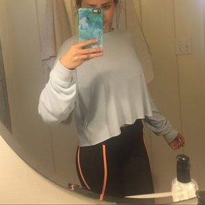 Cropped blue Brandy Melville sweatshirt