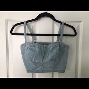 Charlotte Russe Jean Bra/Crop Top