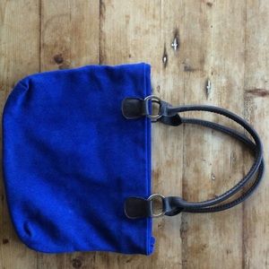 Yummy soft suede bag - bright blue