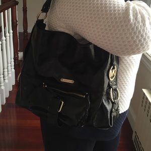 Michael Kors Black Patent Leather Shoulder Bag