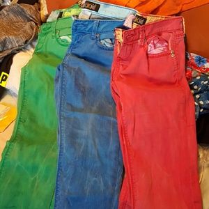 Pretty Green / Red / Blue Capri Pants