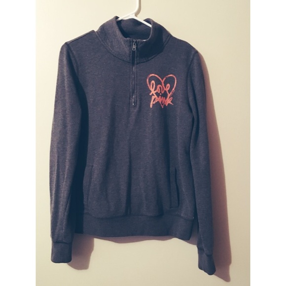 Victoria's Secret PINK quarter zip crew neck