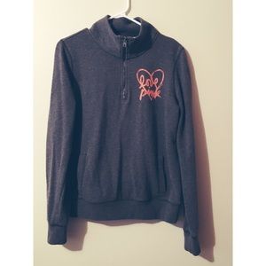 Victoria's Secret PINK quarter zip crew neck