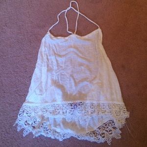 White crochet halter