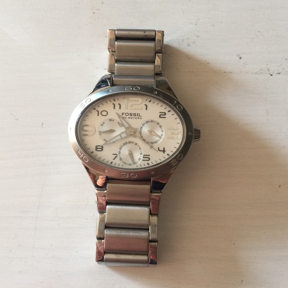 Silver Fossil watch