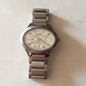 Silver Fossil watch