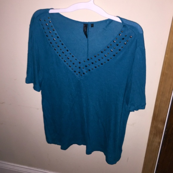 Blue studded top from pac sun