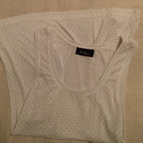 White and gold blouse