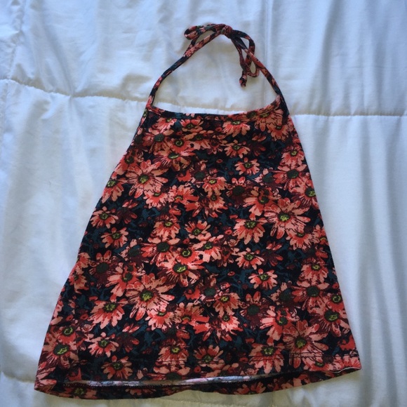 floral cropped halter