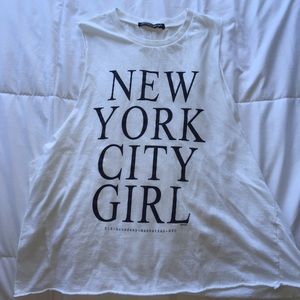 "new york city girl" muscle tee