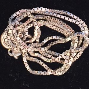 18" Box Vint 925 Sterling Chain w Lobster Clasp
