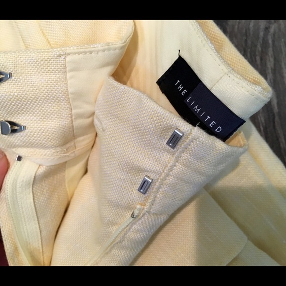 NWT The Limited | pale yellow ankle pants - Picture 3 of 4