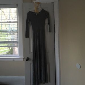 BCBG barely worn grey fitted jersey maxi