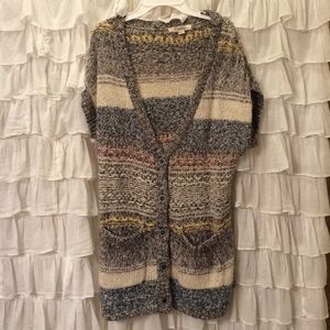 short sleeve long cardigan