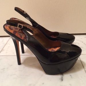 Sam Edelman Platform Peeptoe Slingbacks