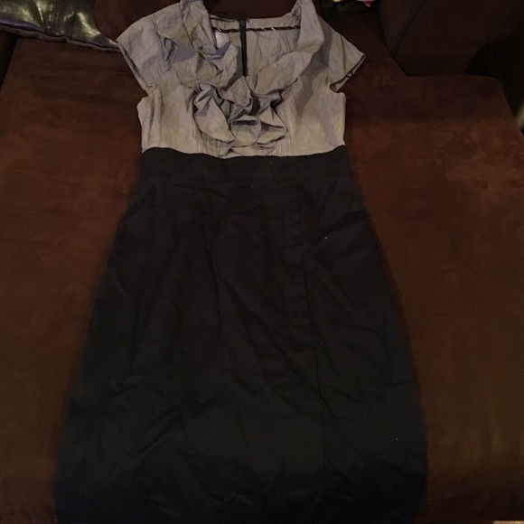 Navy short sleeve dress