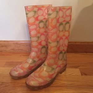 Coach rain boots
