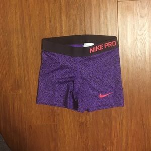 Purple Cheetah Print Nike Pros
