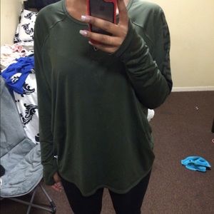 Olive green over-sized Top