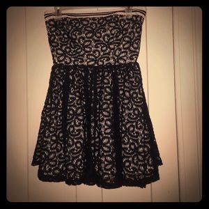 Black and white baby doll dress