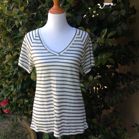 Stripe Linen-Cotton Tee🆕