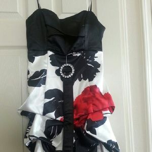 Black White Red Dress