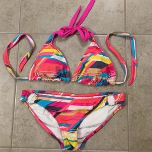Bright multi colored bikini