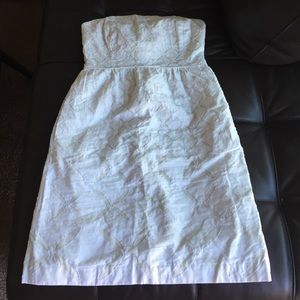 Jcrew white strapless dress size 0 xs
