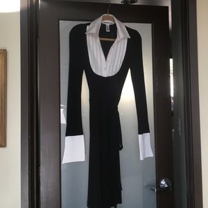 DVF tuxedo wrap dress.  Only worn one time.