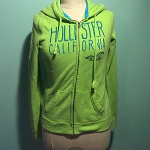 🎉Hollister Green Zip-Up Hoodie