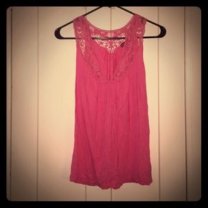 Summer time lacy tank top